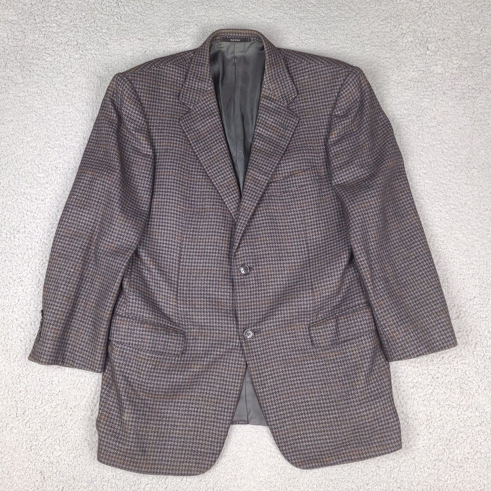 Eremenegildo Zegna Jacket Blazer Mens 44 US 52 Cashmere Silk Houndstooth Italy